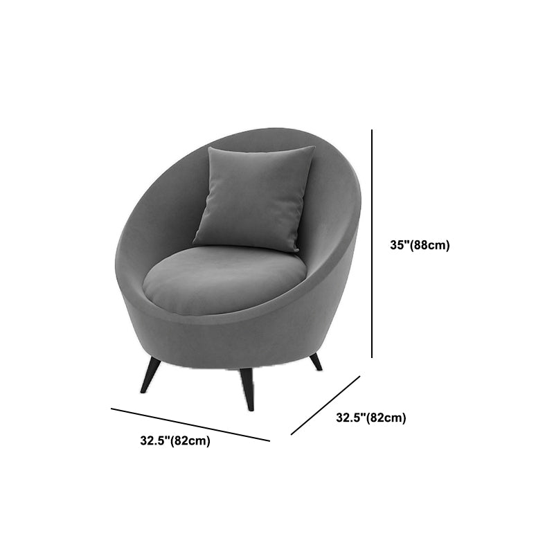 Sloped Arm Sofa Velvet Curved Sofa for Living Room, Apartment