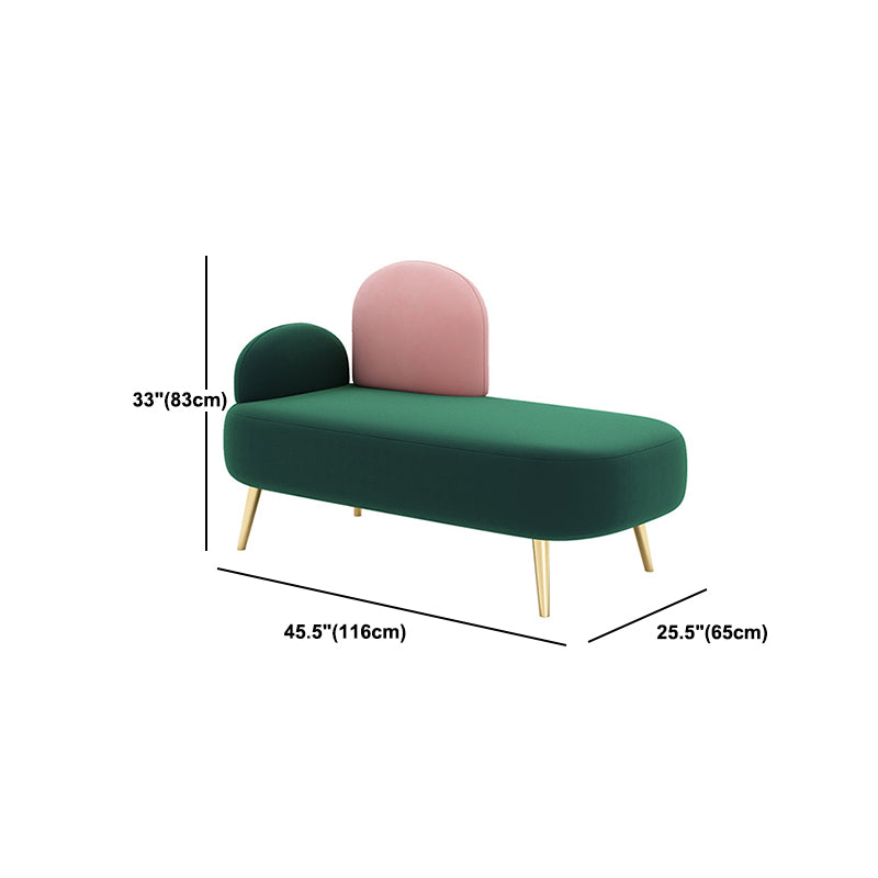 Contemporary Curved Sofa 32.67" High Statement Sofa in Green