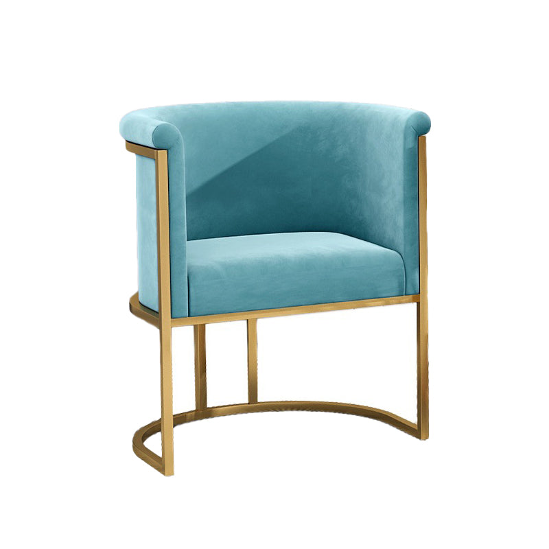 Nordic Arms Included with Goldtone Legs Fixed Back Accent Armchair