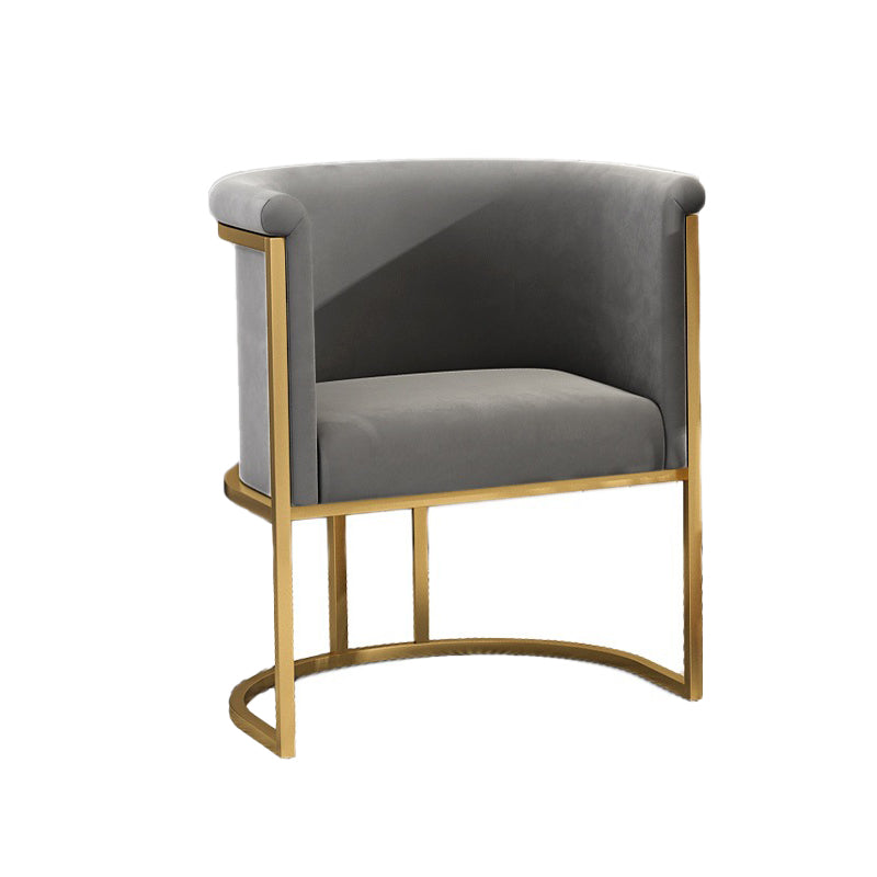 Nordic Arms Included with Goldtone Legs Fixed Back Accent Armchair