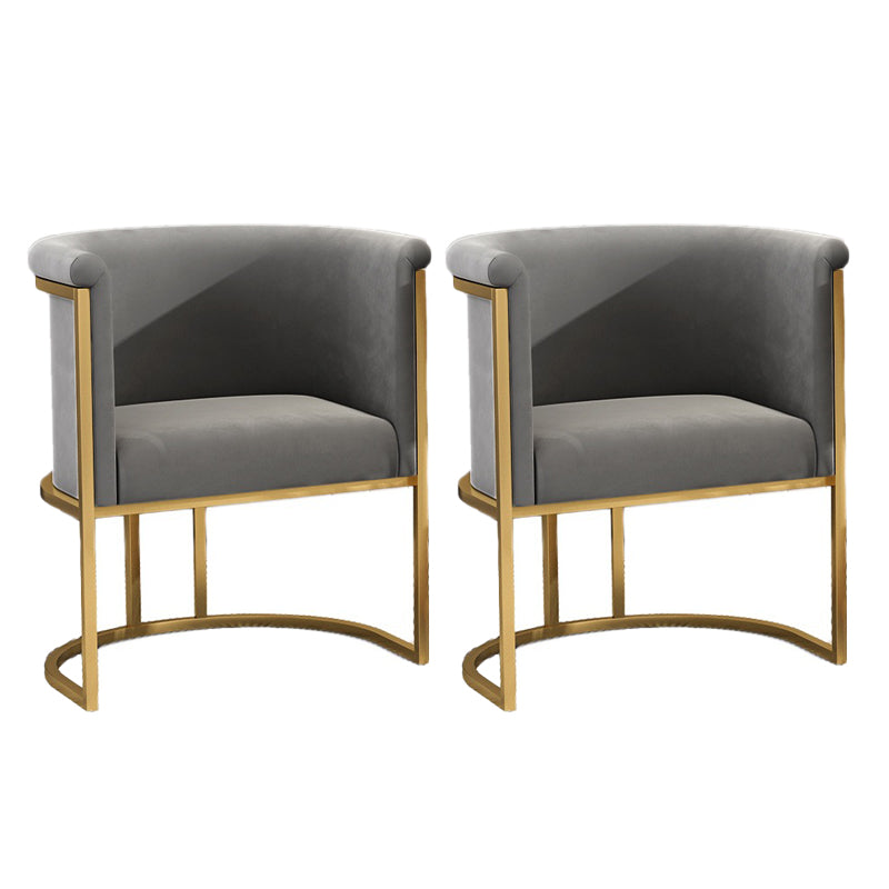 Nordic Arms Included with Goldtone Legs Fixed Back Accent Armchair