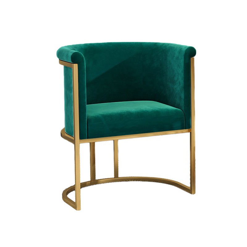 Nordic Arms Included with Goldtone Legs Fixed Back Accent Armchair