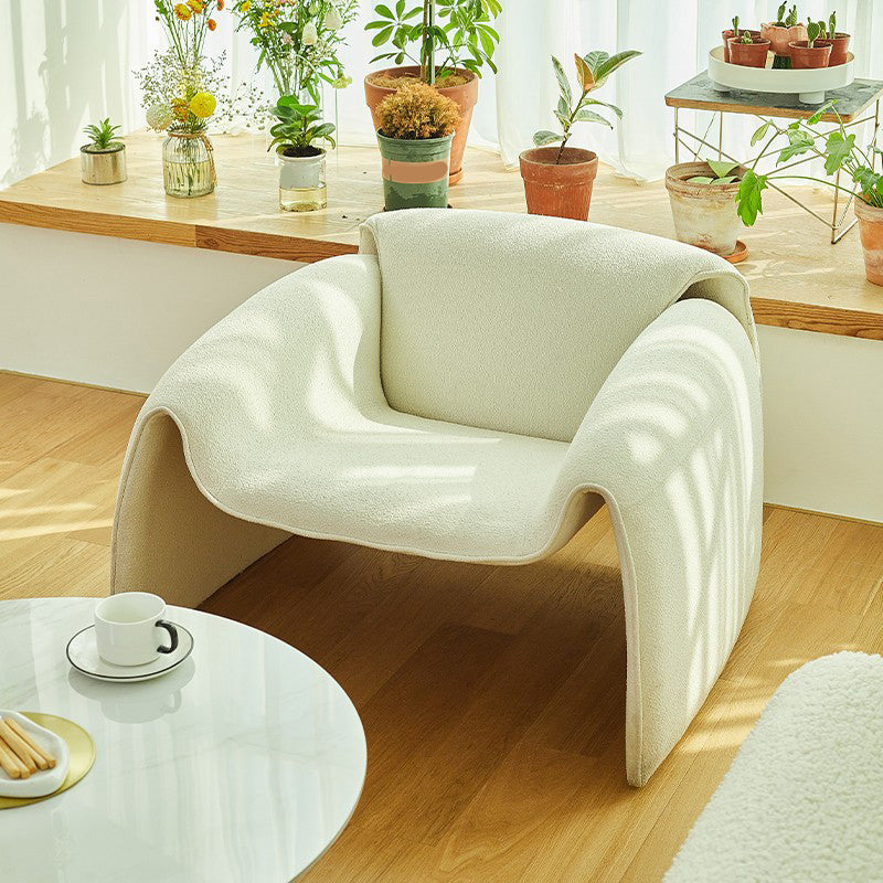 28.35" Wide Scandinavian Style Single Sofa Chair Polyester Arm Chair for Bedroom