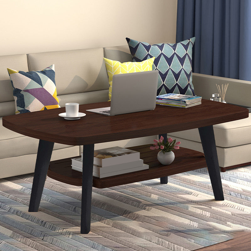 17.72" Tall Scandinavian Style Coffee Cocktail Table Wooden Coffee Table