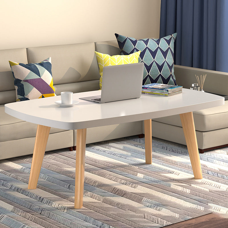 17.72" Tall Scandinavian Style Coffee Cocktail Table Wooden Coffee Table
