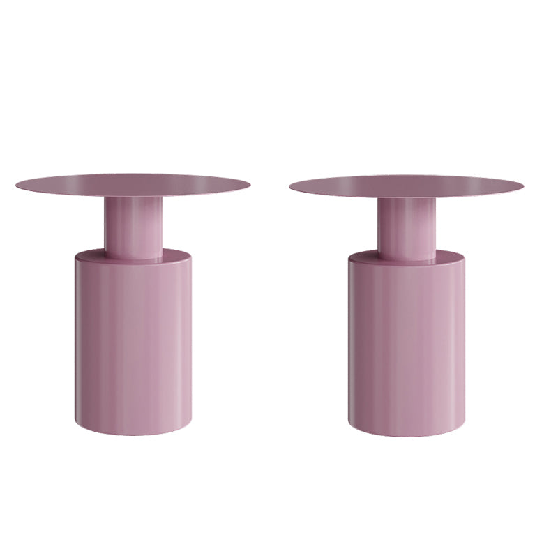 Metal Side End Table Pedestal Side End Table for Living Room