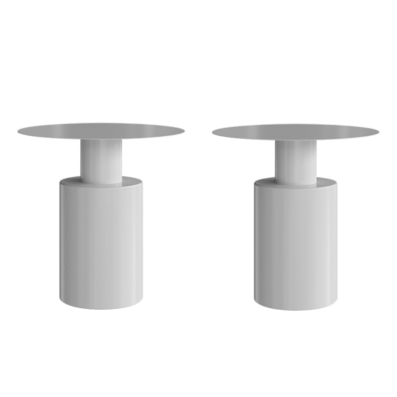 Metal Side End Table Pedestal Side End Table for Living Room