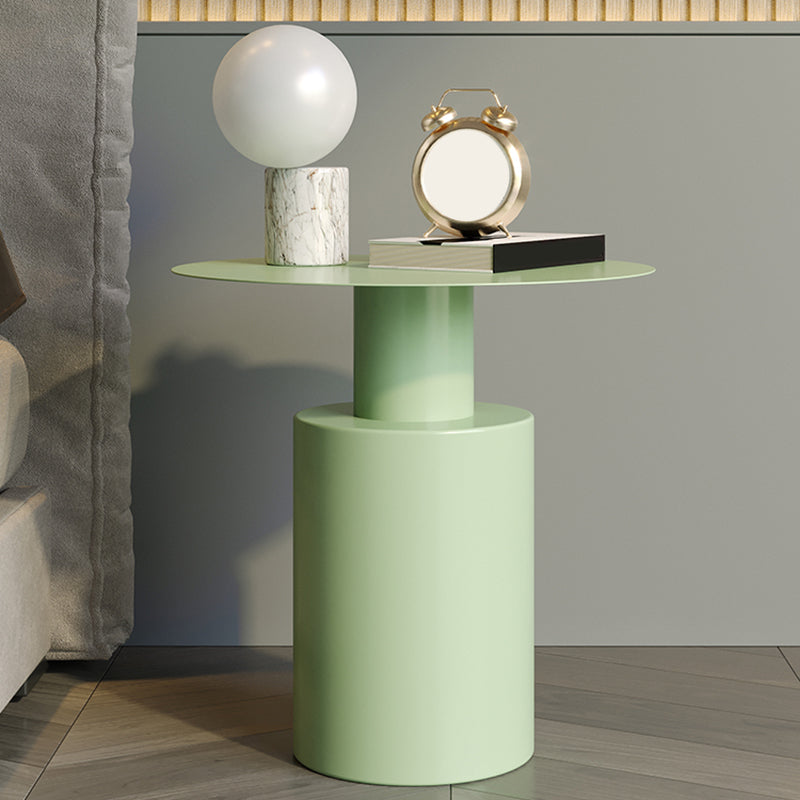 Metal Side End Table Pedestal Side End Table for Living Room