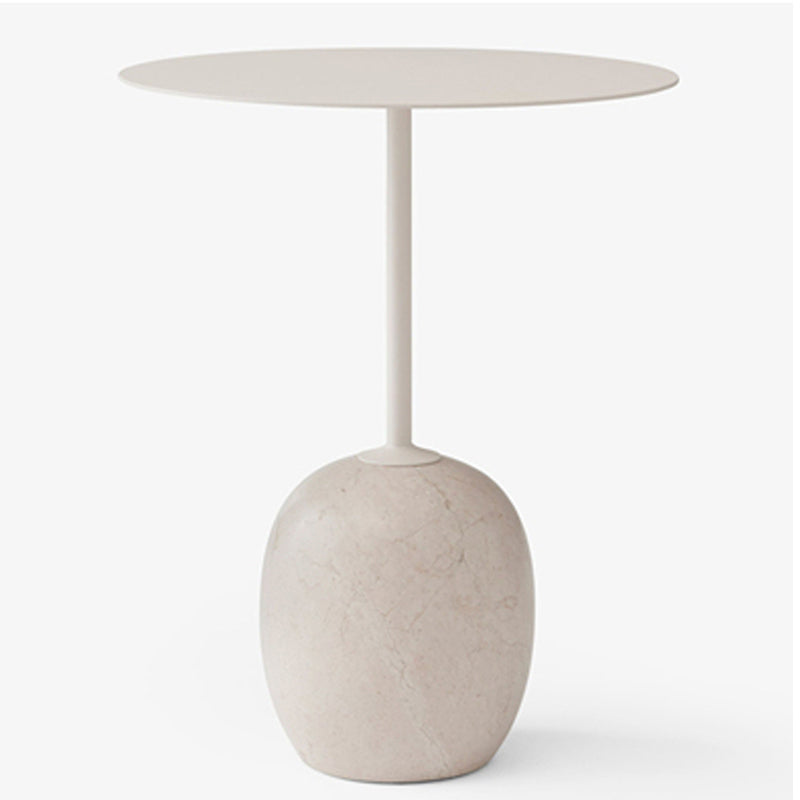 Pedestal Round Side Table Mid-Century Metal Sofa Corner Table