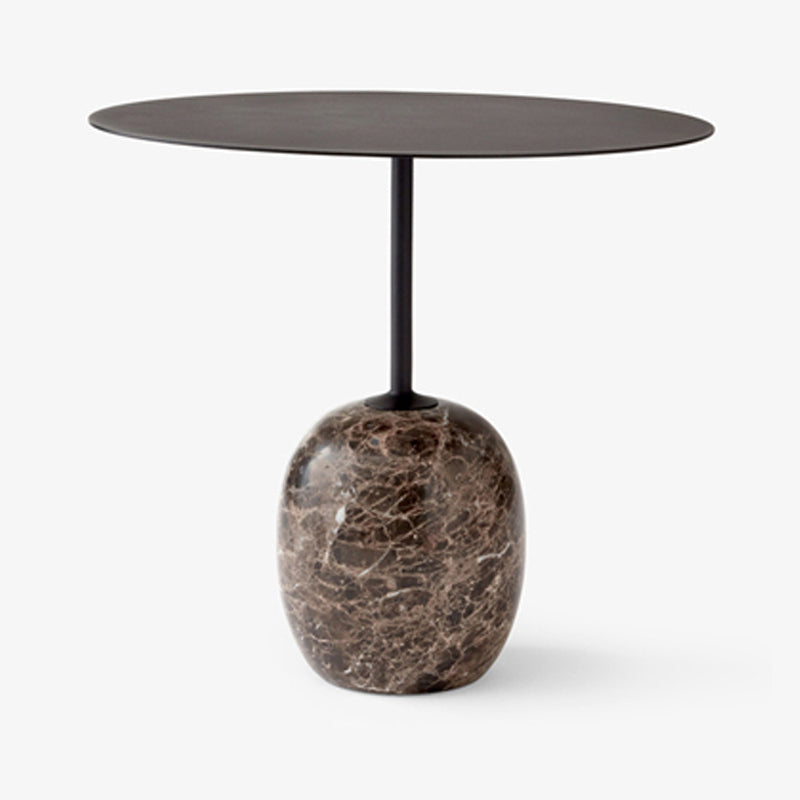 Pedestal Round Side Table Mid-Century Metal Sofa Corner Table