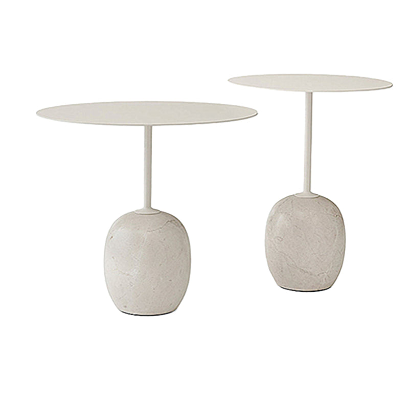 Pedestal Round Side Table Mid-Century Metal Sofa Corner Table