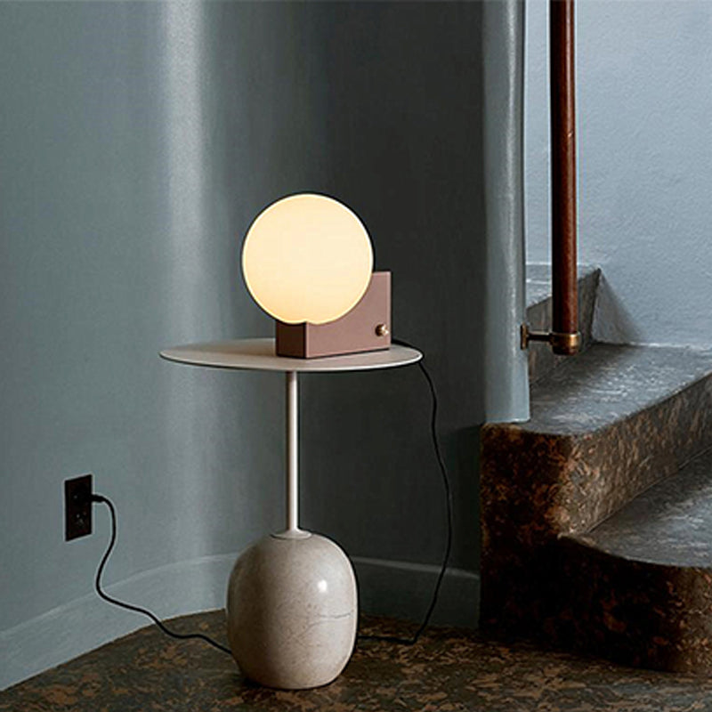 Pedestal Round Side Table Mid-Century Metal Sofa Corner Table