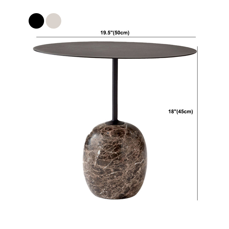 Pedestal Round Side Table Mid-Century Metal Sofa Corner Table