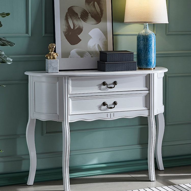 14"W Mid-Century Modern Console Table Half Moon Console Sofa Table