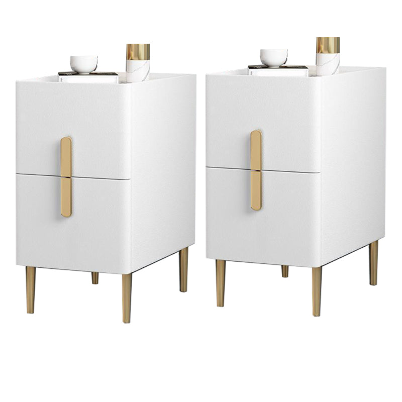 21.65" Tall Glam Bedside Cabinet Solid Wood Night Table with Drawers