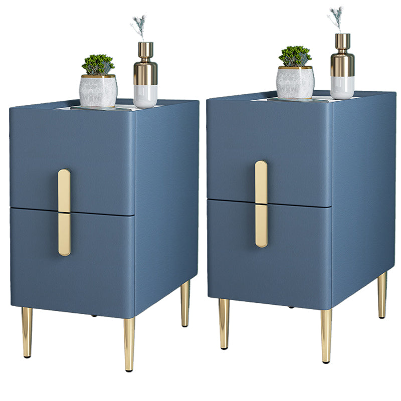 21.65" Tall Glam Bedside Cabinet Solid Wood Night Table with Drawers