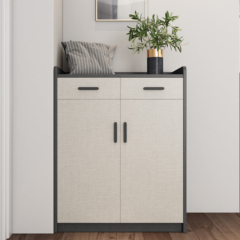 Modern Wood Cabinet Bar Pulls Rectangle Side Cabinet with Drawer