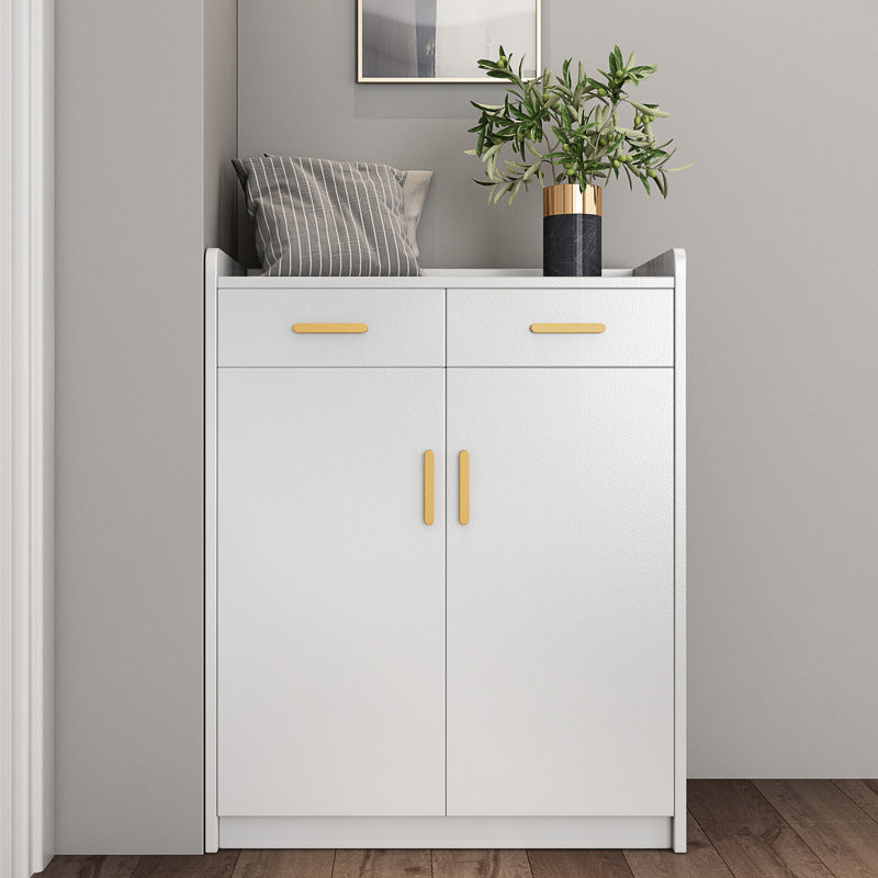 Modern Wood Cabinet Bar Pulls Rectangle Side Cabinet with Drawer