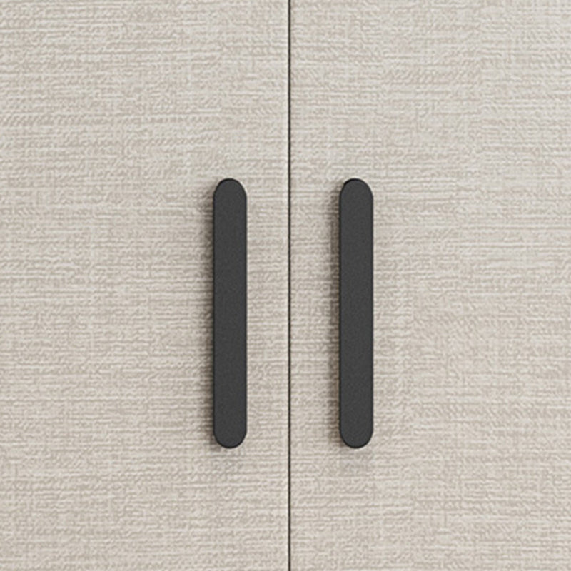 Modern Wood Cabinet Bar Pulls Rectangle Side Cabinet with Drawer