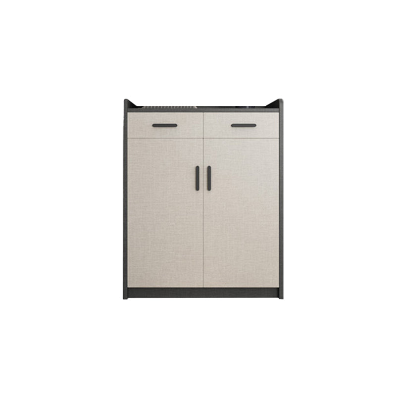 Modern Wood Cabinet Bar Pulls Rectangle Side Cabinet with Drawer