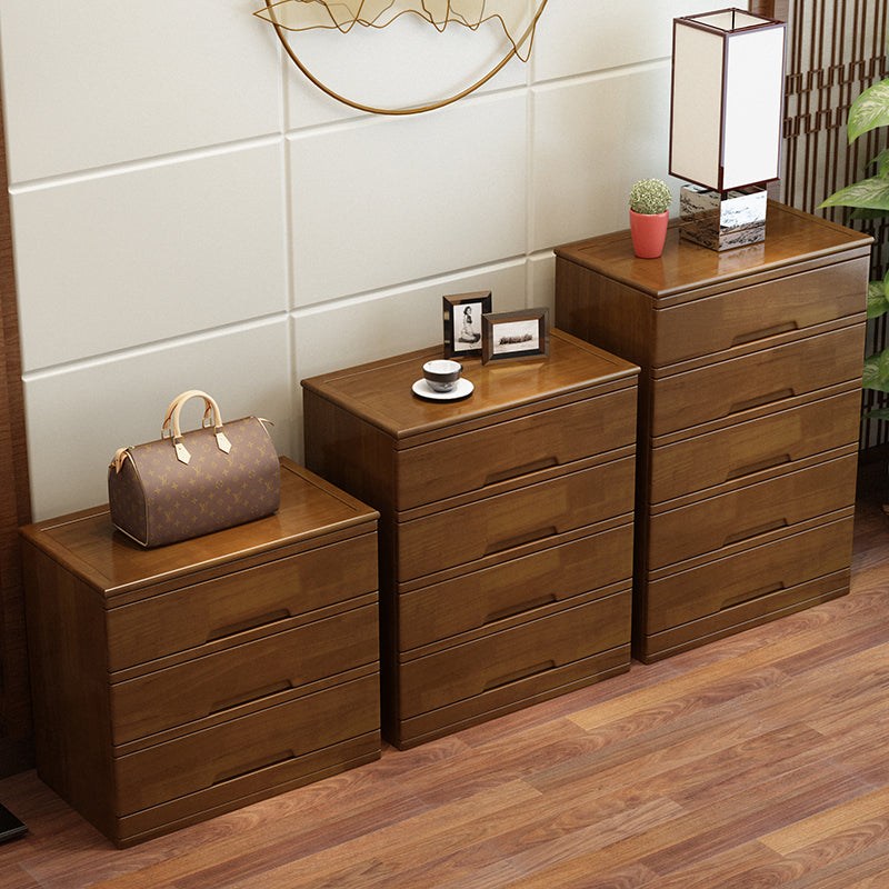 Modern Rectangle Cabinet Grooves Wood Side Cabinet with Drawer
