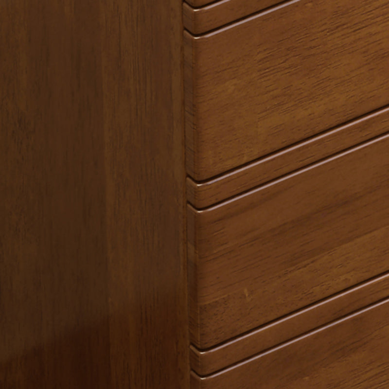 Modern Rectangle Cabinet Grooves Wood Side Cabinet with Drawer