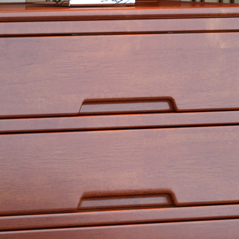 Modern Rectangle Cabinet Grooves Wood Side Cabinet with Drawer