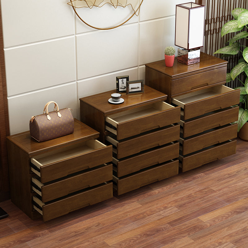 Modern Rectangle Cabinet Grooves Wood Side Cabinet with Drawer