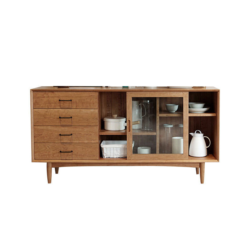 Modern Rectangle Cabinet Sliding Door Side Cabinet with Drawer