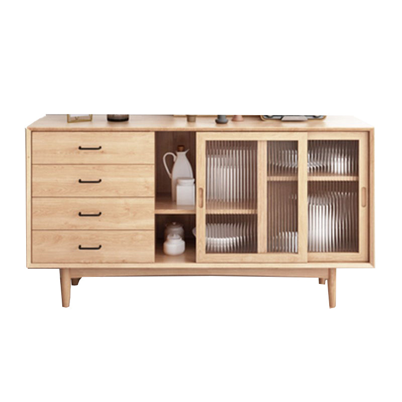 Modern Rectangle Cabinet Sliding Door Side Cabinet with Drawer