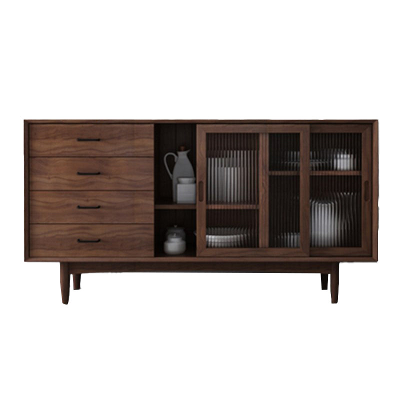 Modern Rectangle Cabinet Sliding Door Side Cabinet with Drawer