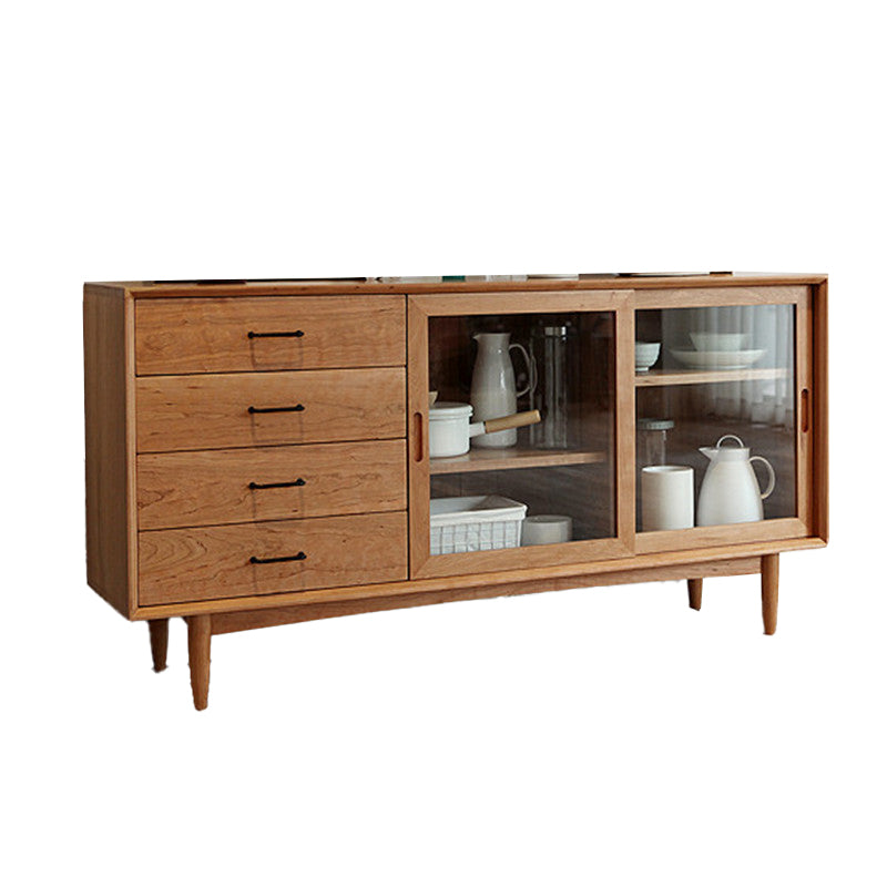 Modern Rectangle Cabinet Sliding Door Side Cabinet with Drawer