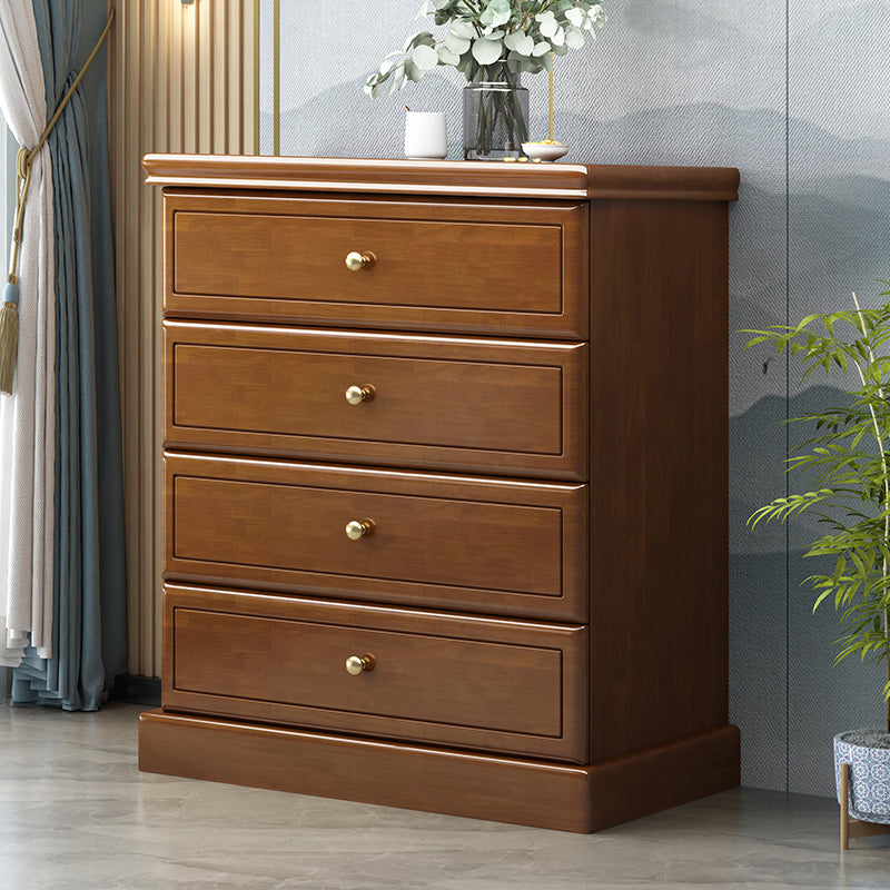 Modern Rectangle Brown Cabinet Knobs Wood Side Cabinet with Drawer