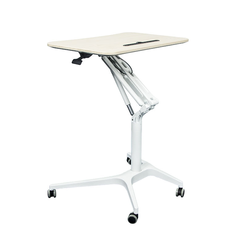 Contemporary Office Desk Rectangular Standing Desk Converter with Caster Wheels