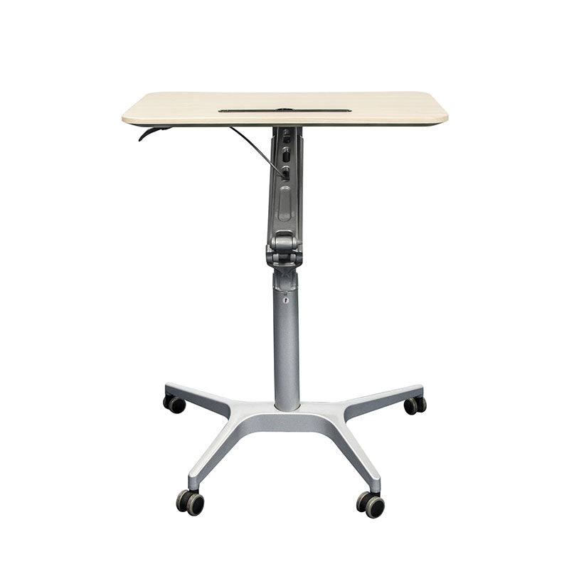 Contemporary Office Desk Rectangular Standing Desk Converter with Caster Wheels