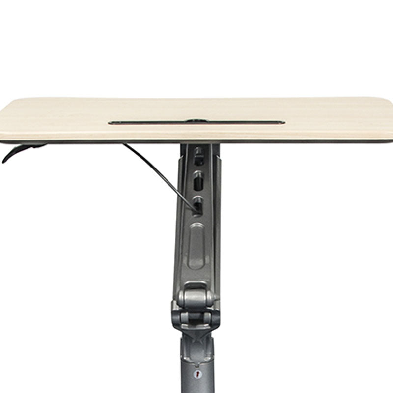 Contemporary Office Desk Rectangular Standing Desk Converter with Caster Wheels