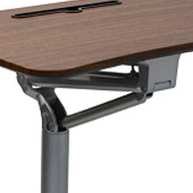 Contemporary Office Desk Rectangular Standing Desk Converter with Caster Wheels