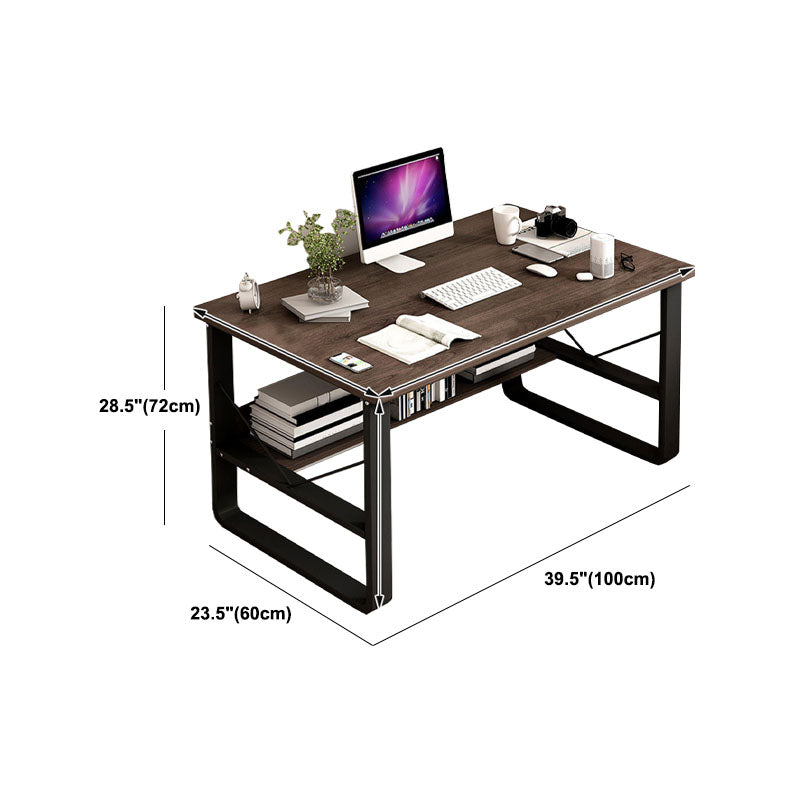 29.5" H Wooden Writing Desk Rectangular Contemporary Computer Desk