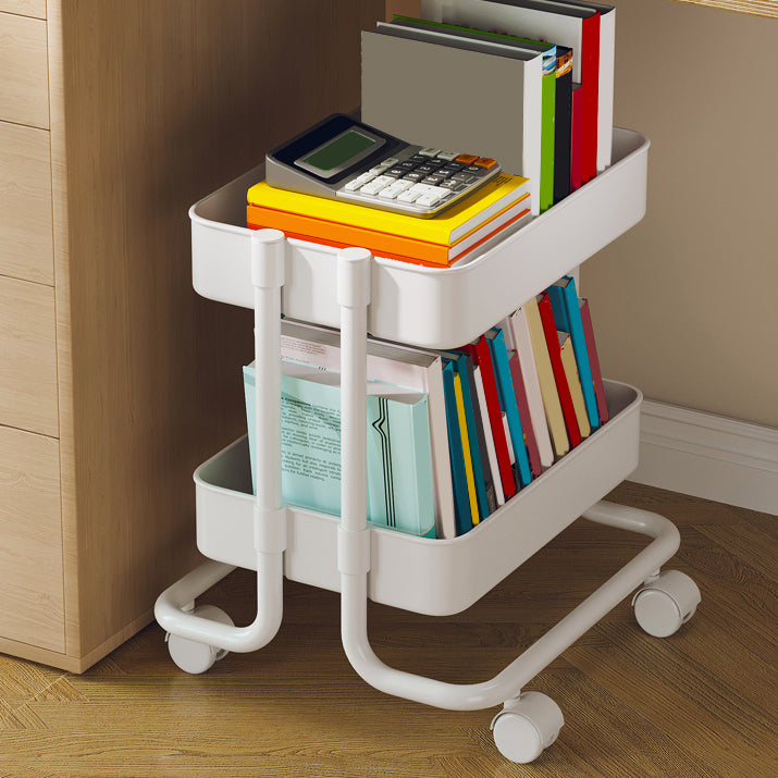 Modern Plastic Bookshelf  White Etagere Vertical Open Shelf Bookcase