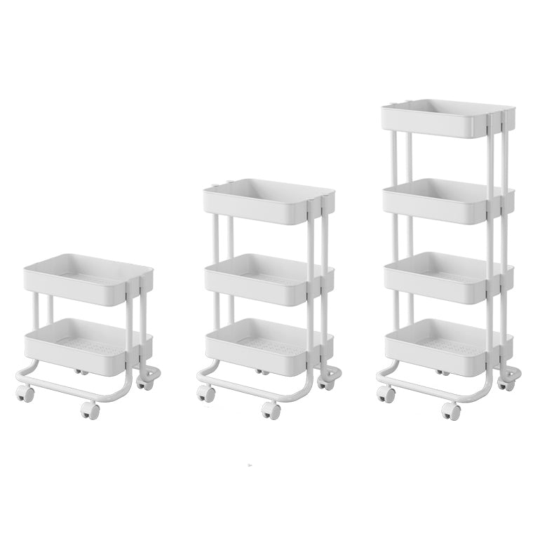 Modern Plastic Bookshelf  White Etagere Vertical Open Shelf Bookcase