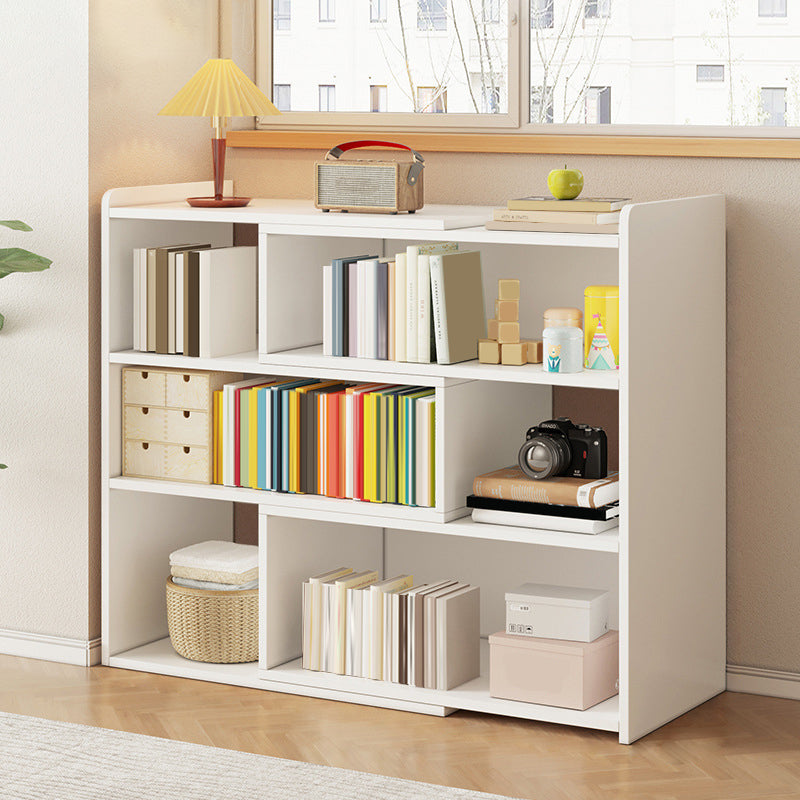 Modern Wood Horizontal Book Shelf Closed Back Shelf Bookcase
