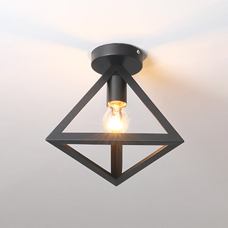 Modern Ceiling Lamp Black Ceiling Mount Light with Metal Shade for Dining Room