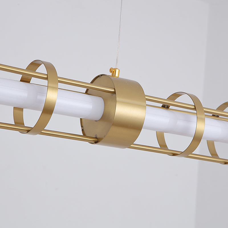 Contemporary Style Linear Hanging Pendant Light Metal 1- Light Pendant Light Fixture