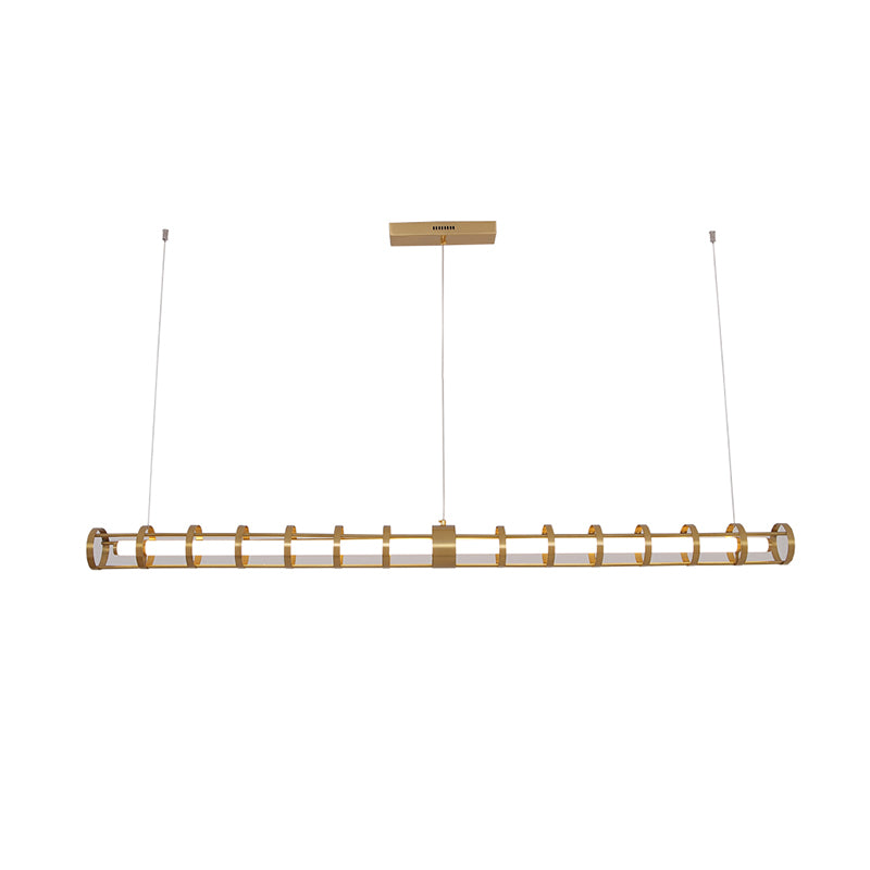 Contemporary Style Linear Hanging Pendant Light Metal 1- Light Pendant Light Fixture