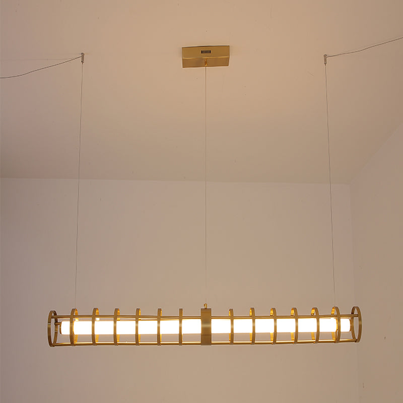 Contemporary Style Linear Hanging Pendant Light Metal 1- Light Pendant Light Fixture