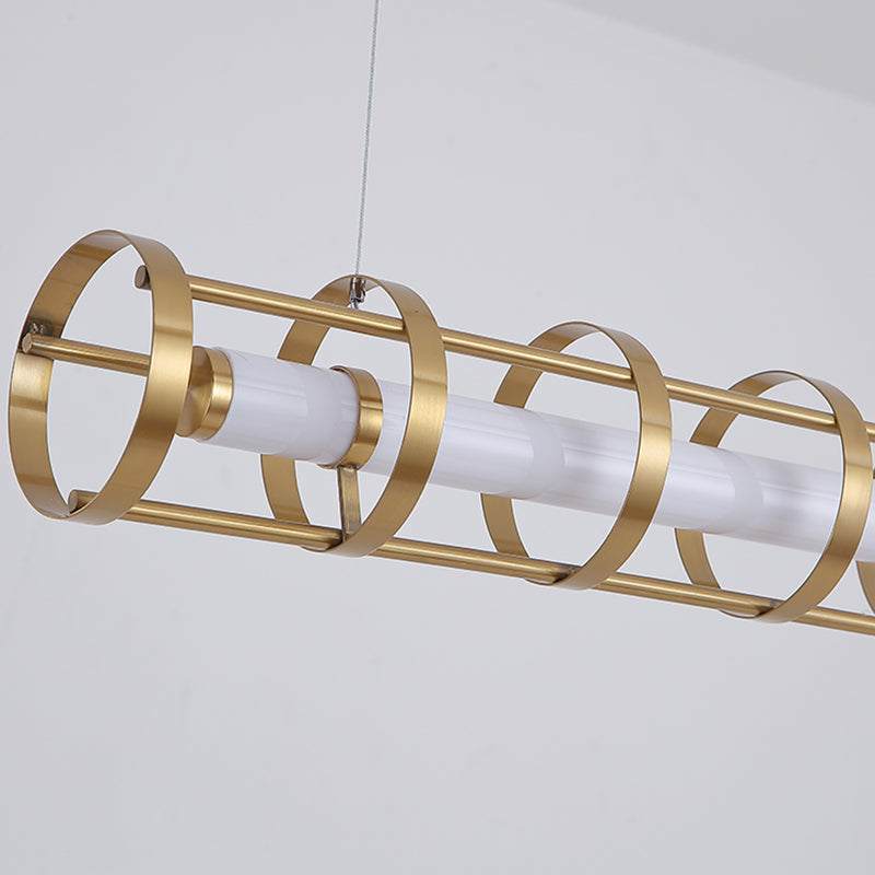 Contemporary Style Linear Hanging Pendant Light Metal 1- Light Pendant Light Fixture