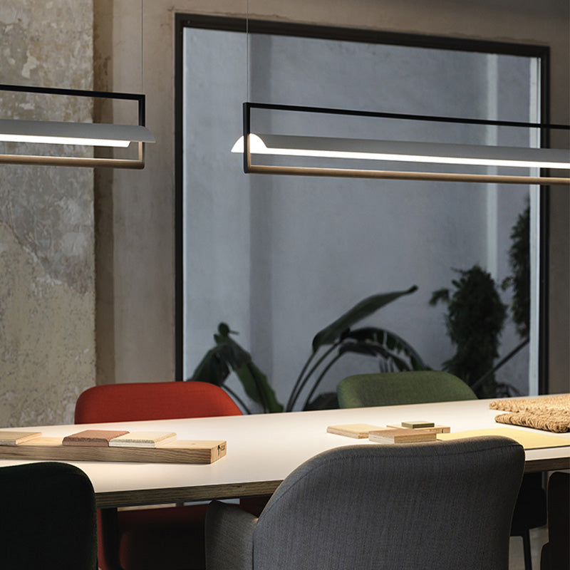Contemporary Style Linear Hanging Pendant Light Metal 1- Light Hanging Light