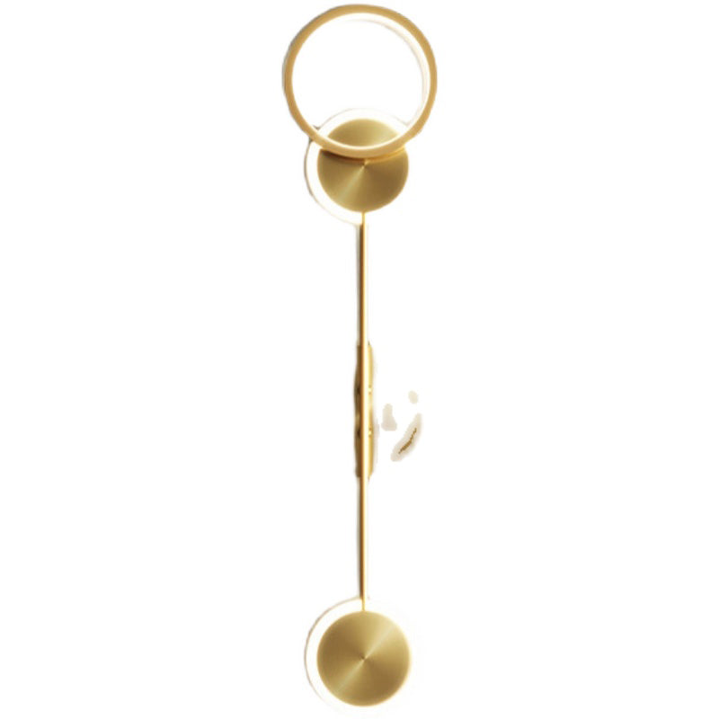 Nordic Style Brass Wall Light Circle Gold LED Wall Sconce for Living Room