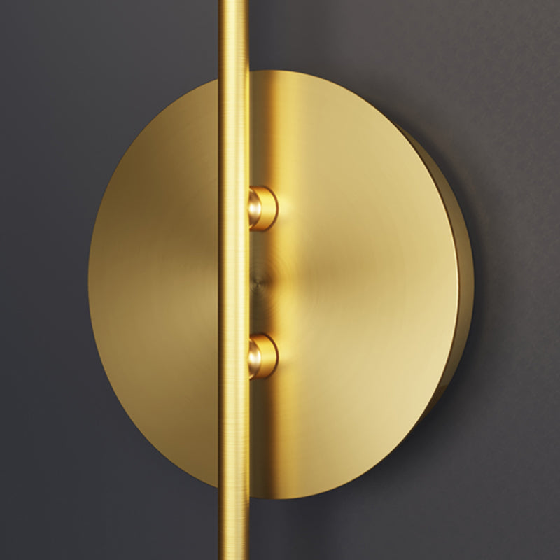 Nordic Style Brass Wall Light Circle Gold LED Wall Sconce for Living Room
