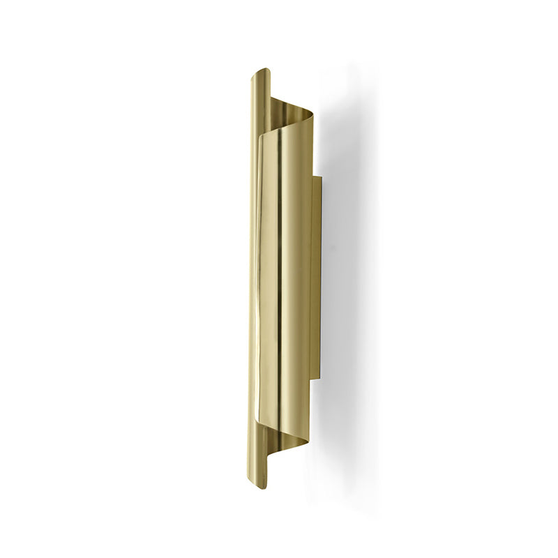 Unique Shade Metal Wall Sconce Modern Style Single Light Wall Mount Lighting in Gold